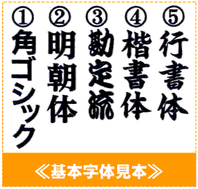 基本字体見本